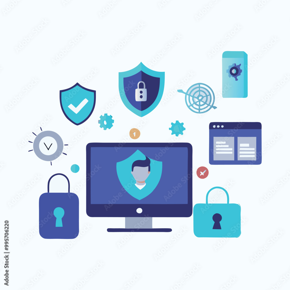 Cyber security infographics vector resources Cyber security infographics vector resources