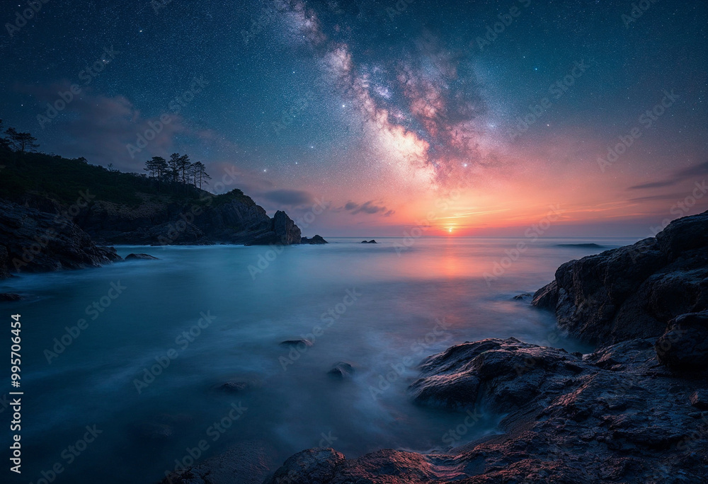 Fototapeta premium sunset over the sea