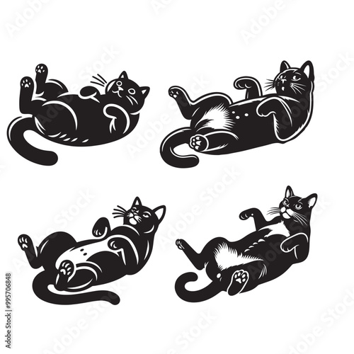 Bombay cat Belly Up Svg