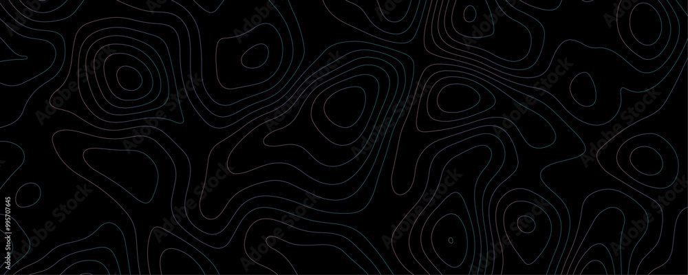 Dark Background Topography Map with Geometric Contours and Relief Lines for a Luxury Hiking and Discovery Banner
Dark Background Topography Map with Geometric Contours and Relief Lines for a Luxury Hiking and Discovery Banner