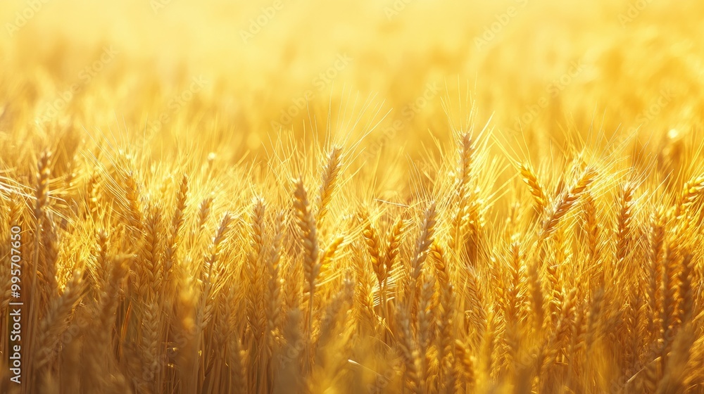 Gold-colored wheat field. the notion of an abundant crop. farm for agriculture. Gold-colored wheat field. the notion of an abundant crop. farm for agriculture.