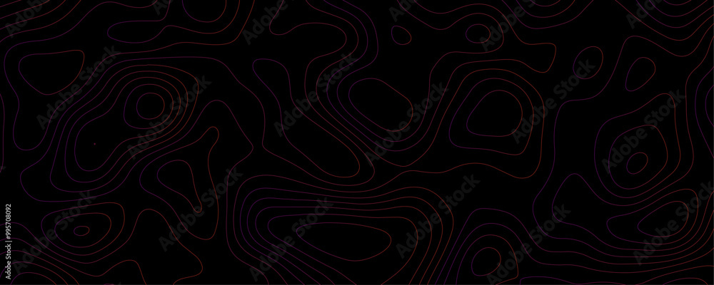 Geometric Topography Illustration Featuring Wavy Contour Lines and Mountain Relief on a Black Terrain Background
Geometric Topography Illustration Featuring Wavy Contour Lines and Mountain Relief on a Black Terrain Background