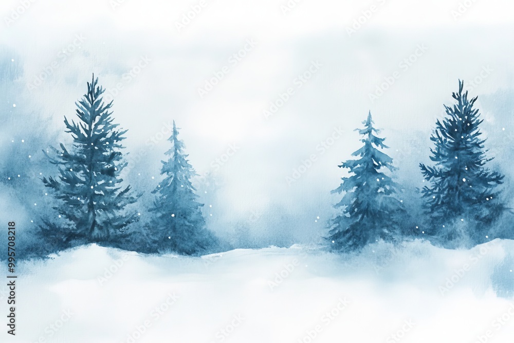 Naklejka premium simple winter greeting card , vector illustration , Christmas , winter season
