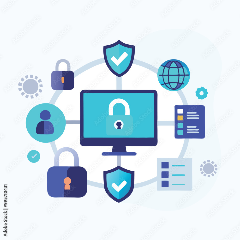 Cyber security infographics vector resources Cyber security infographics vector resources