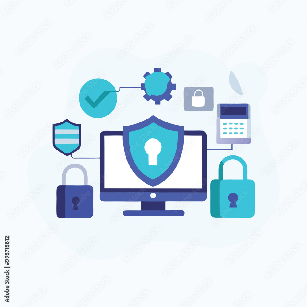 Cyber security infographics vector resources Cyber security infographics vector resources