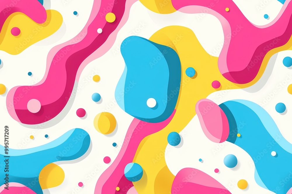 Colorful abstract liquid shapes in pink, blue, and yellow. Colorful abstract liquid shapes in pink, blue, and yellow.