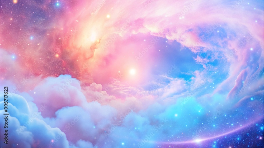 Beautiful fantasy starry night sky, blue and purple colorful, galaxy and aurora 4k wallpaper. cosmic watercolor illustration. Colorful space background with stars Beautiful fantasy starry night sky, blue and purple colorful, galaxy and aurora 4k wallpaper. cosmic watercolor illustration. Colorful space background with stars