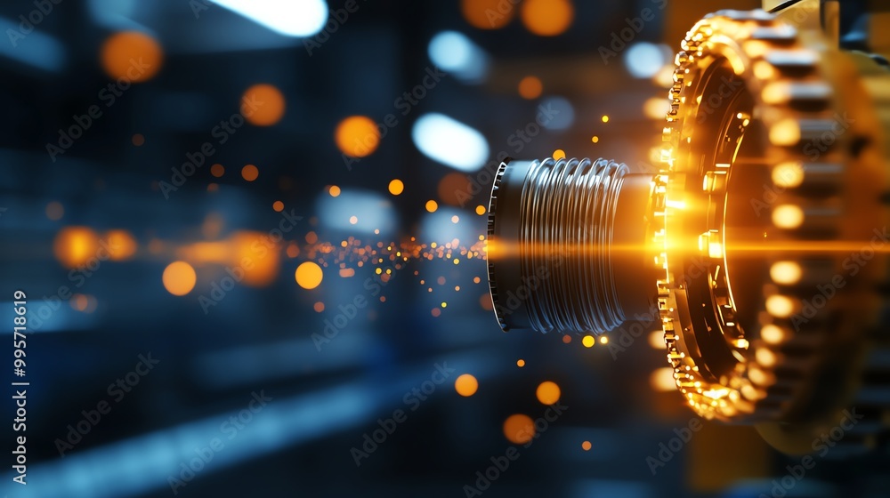 Large industrial robots moving automotive parts on a production line, automotive robotics, hightech manufacturing Large industrial robots moving automotive parts on a production line, automotive robotics, hightech manufacturing