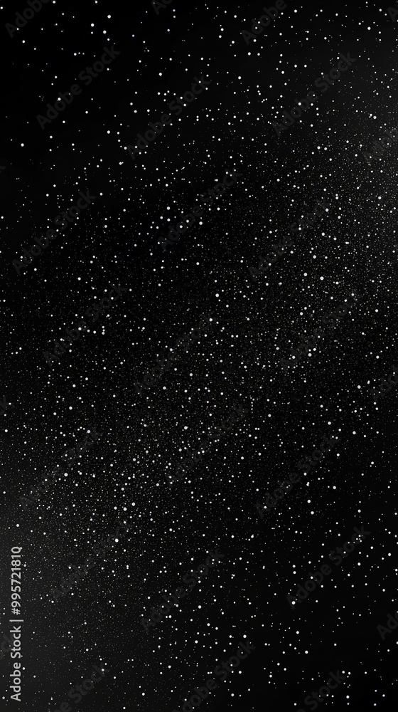 Fototapeta premium Black background with small white dots creating a striking and simple pattern with depth and contrast