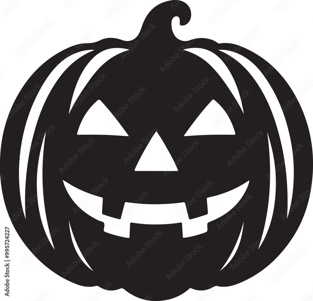 Halloween pumpkin silhouette vector icon. Funny Halloween pumpkin silhouette. Vector illustration isolated on a white background Halloween pumpkin silhouette vector icon. Funny Halloween pumpkin silhouette. Vector illustration isolated on a white background