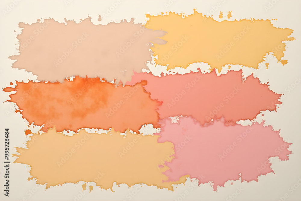 different shades of watercolor applied with a rough brush on a wooden background