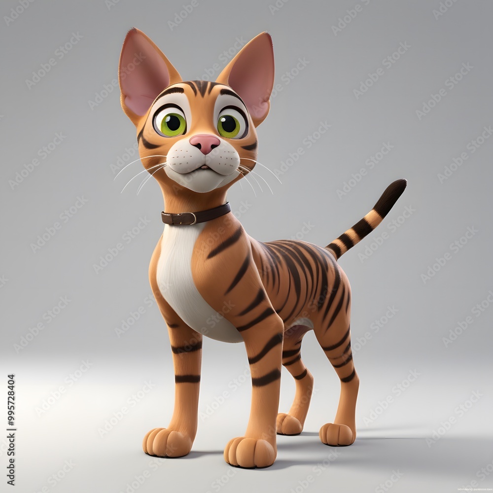 Fototapeta premium Bengal cat, sitting position
