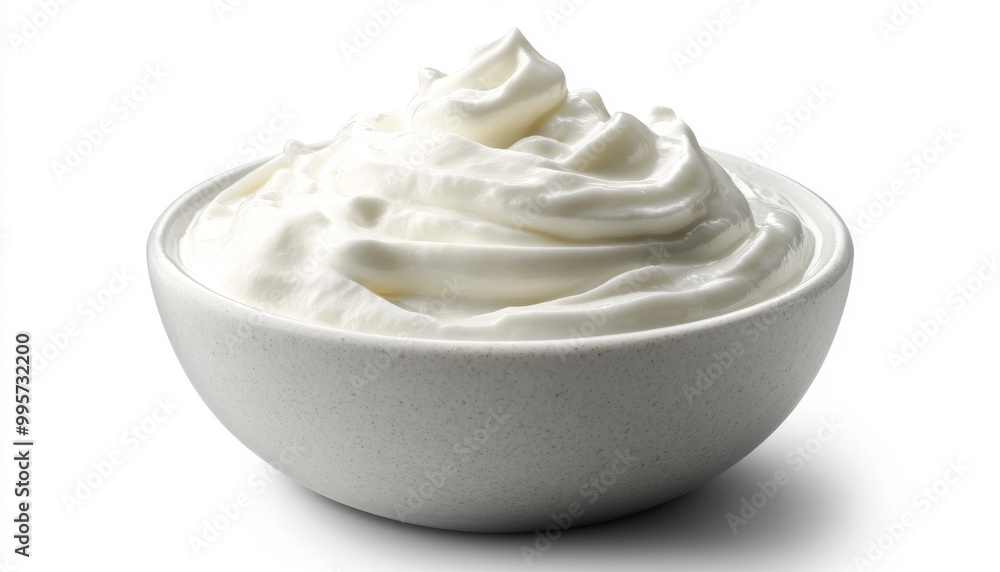 Creamy Whipped Topping in a White Bowl Ready for Dessert Preparation in a Bright Kitchen Setting Creamy Whipped Topping in a White Bowl Ready for Dessert Preparation in a Bright Kitchen Setting