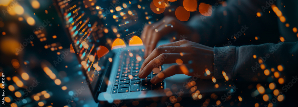 close up computer of an background with a effect close up computer of an background with a effect