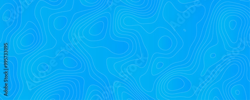 Abstract Terrain Topography Design Featuring Wavy Contour Lines and Navy Blue Geometric Patterns for a Modern Navigation Concept 