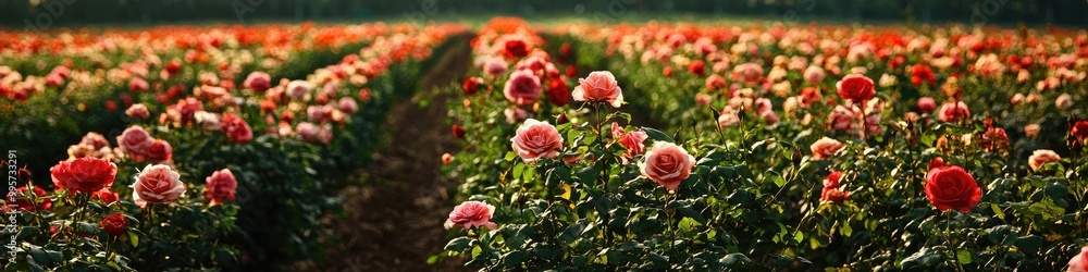 roses grow in a greenhouse. Selective focus roses grow in a greenhouse. Selective focus