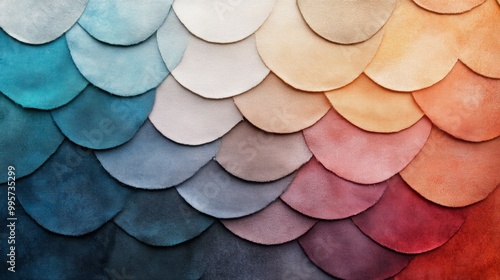 Wallpaper Mural Abstract pattern of overlapping colorful semi-circles. Torontodigital.ca