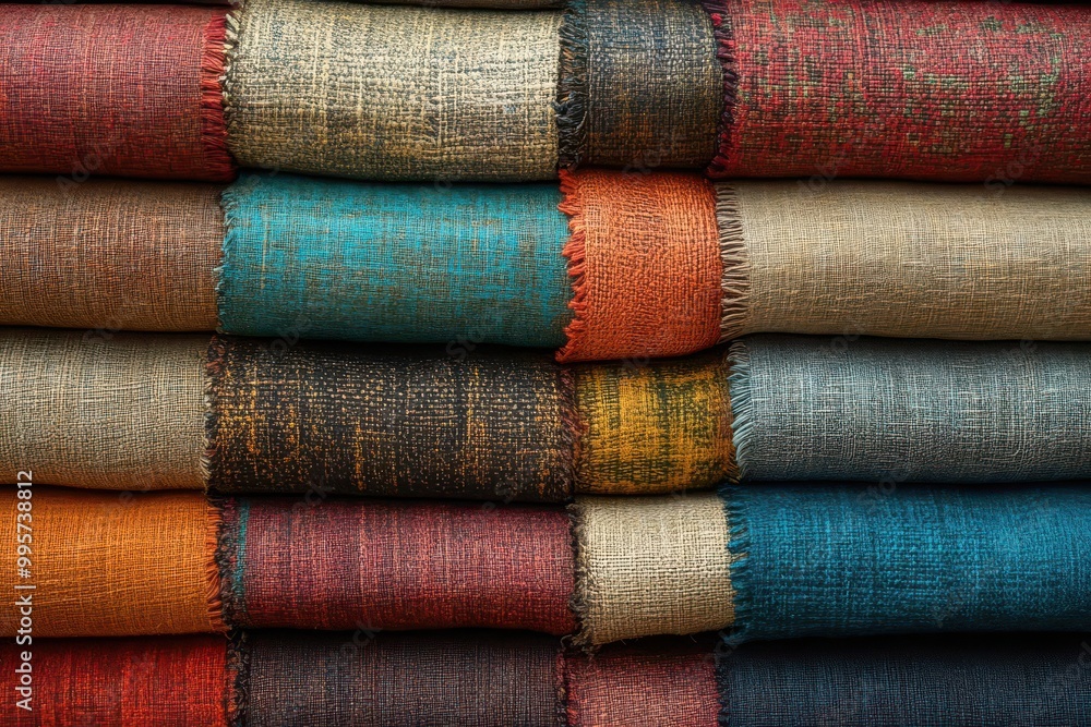 abstract textile wallpaper with intricate woven patterns rich textures and a harmonious blend of muted earth tones and subtle metallic accents abstract textile wallpaper with intricate woven patterns rich textures and a harmonious blend of muted earth tones and subtle metallic accents