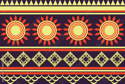 native pattern Fabric Abstract Patterns, Hand American Tribal ethnic design Backgrounds, Modern Tribal geomagnetic  for Rugs, Pillow Cases, Shirts, Pants and more.
