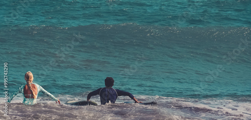 Photography people is surfing in the ocean