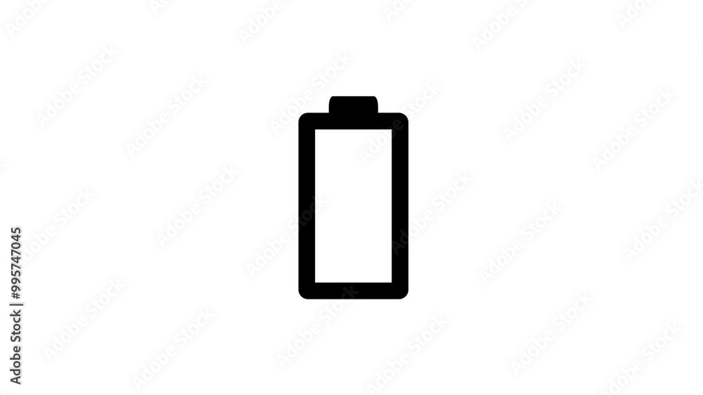 Icon battery charger motion graphic animation isolated on white background Icon battery charger motion graphic animation isolated on white background