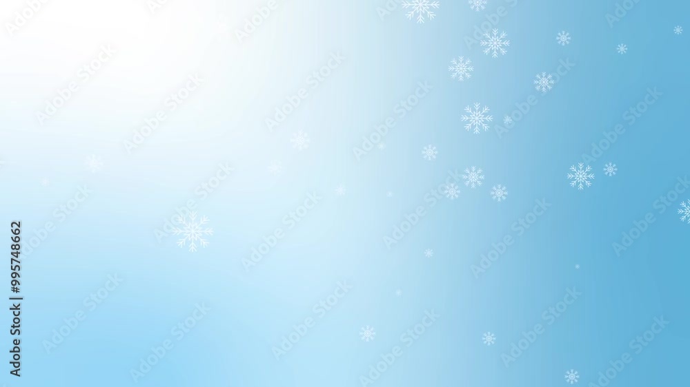 Christmas background with snowflakes - falling snow video Christmas background with snowflakes - falling snow video