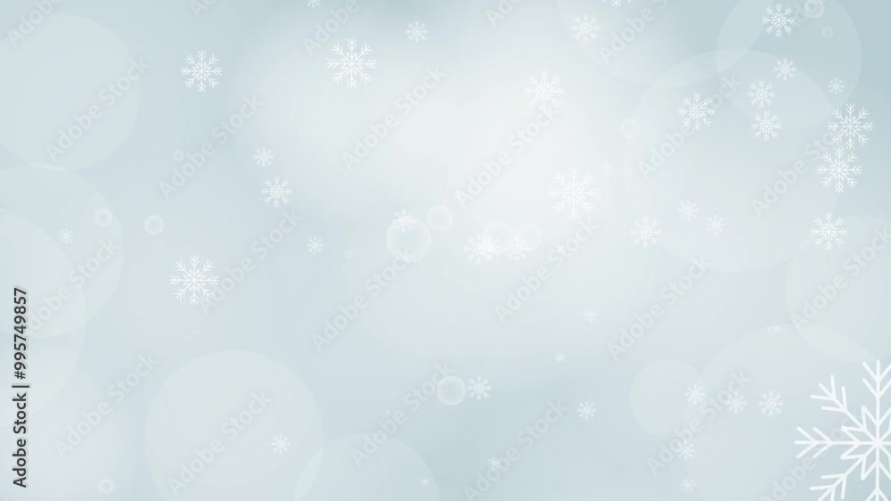Christmas background with snowflakes - falling snow video Christmas background with snowflakes - falling snow video