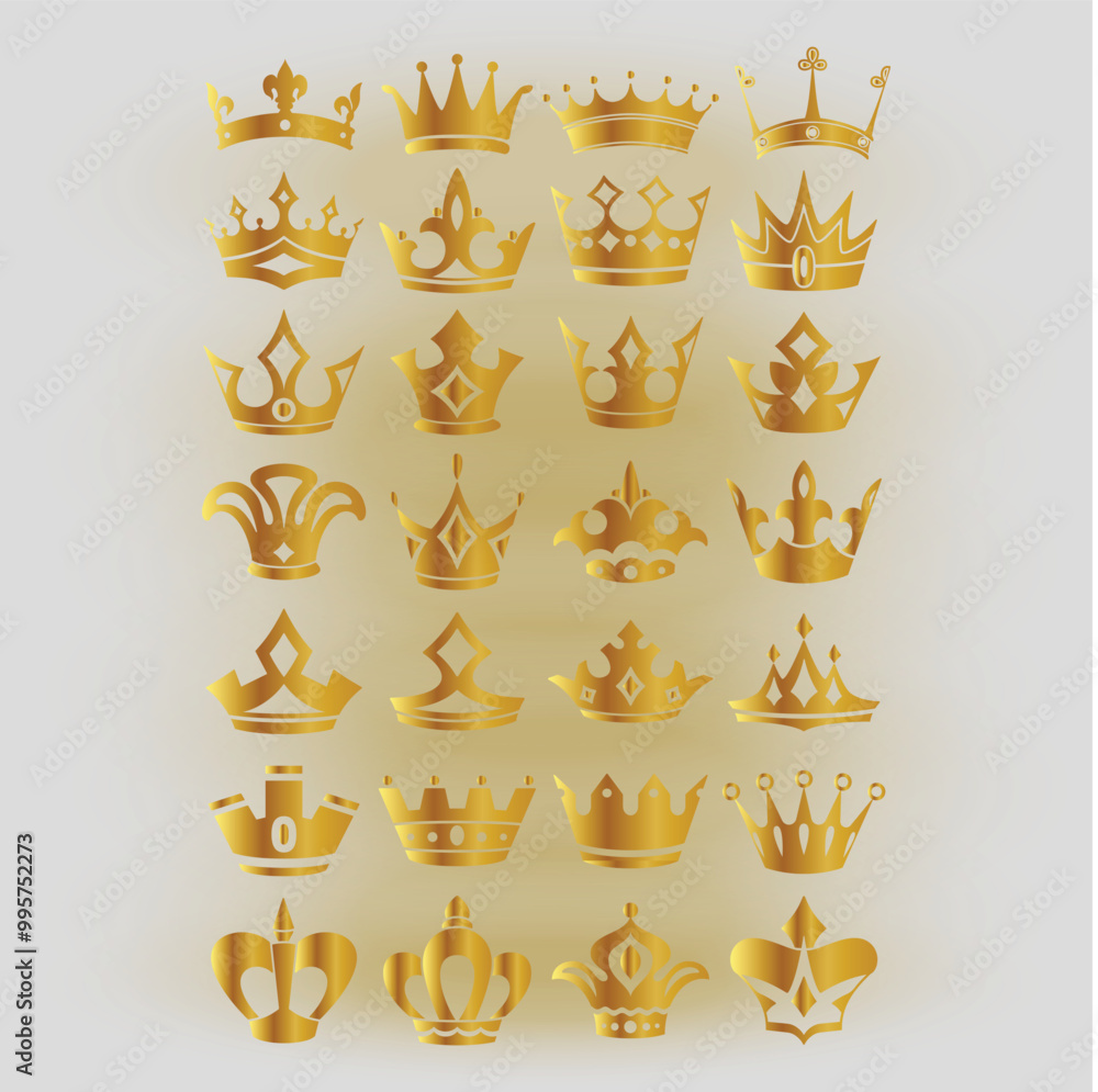 Crown silhouette style set design make Crown silhouette style set design make