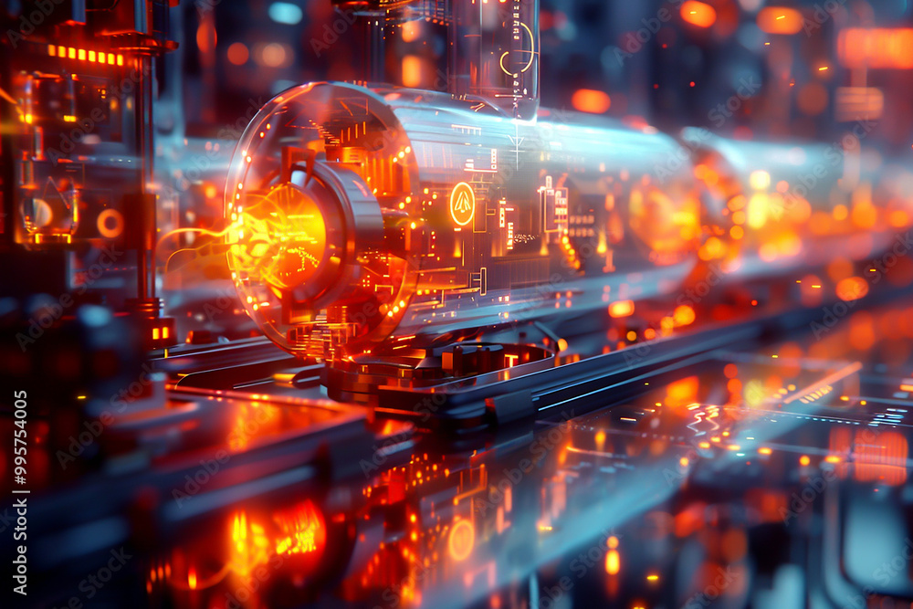 Glowing futuristic technology background Glowing futuristic technology background