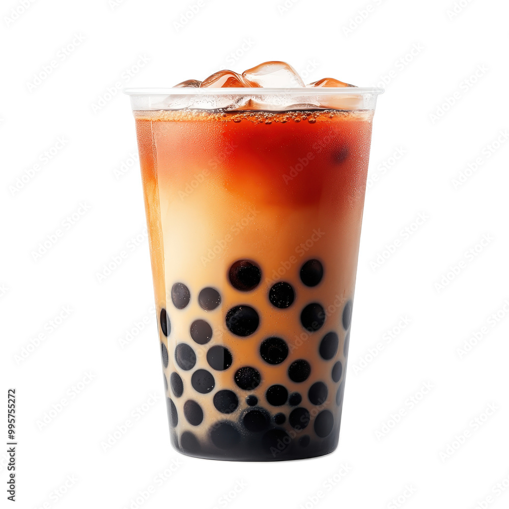 Refreshing Bubble Tea with Tapioca Pearls and Ice Refreshing Bubble Tea with Tapioca Pearls and Ice