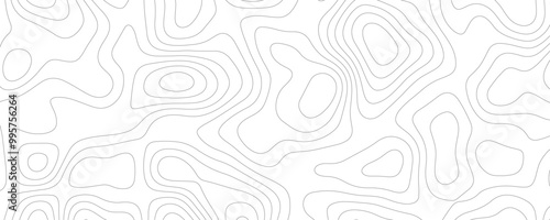 Geometric Topography Map Design Featuring Curved Contour Lines and Textured Relief Patterns for a Modern Art Illustration 