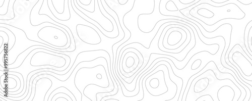 Geometric Topographic Map Art Featuring Curved Contours and Organic Terrain Elevation for a Nature-Inspired Wallpaper 