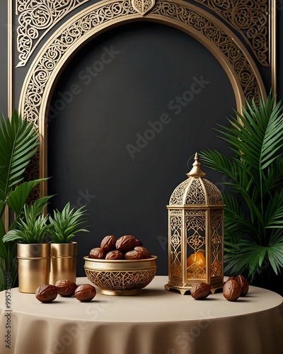 Islamic frame design art poster