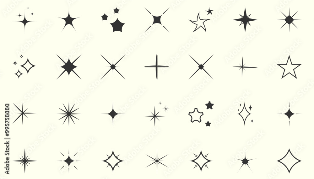 Set of star icon. Star icon vector artwork. Set of star icon. Star icon vector artwork.