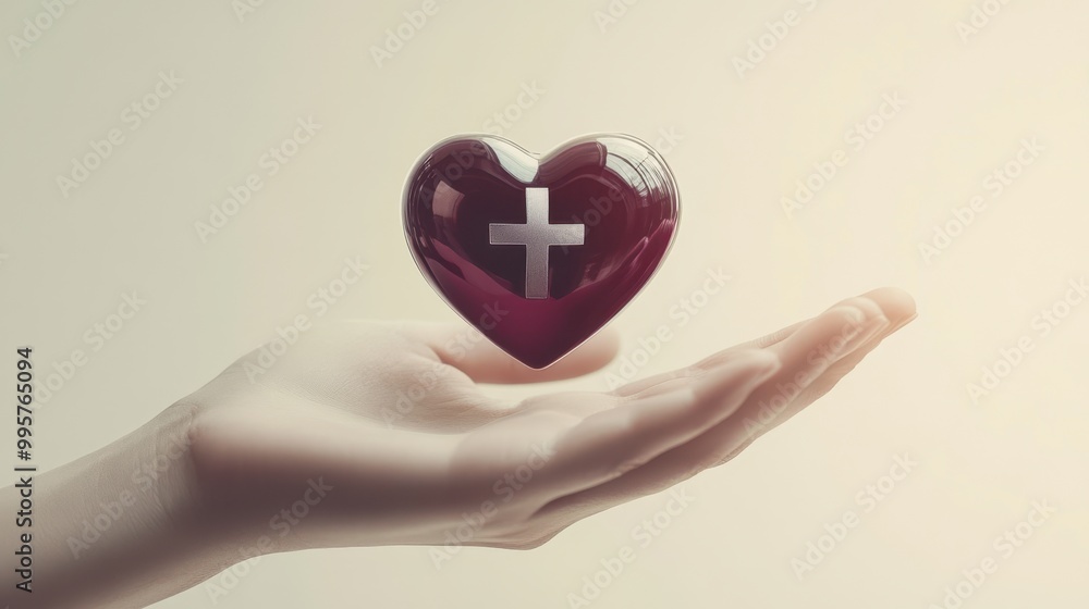 Obraz premium The Heart in a Hand.