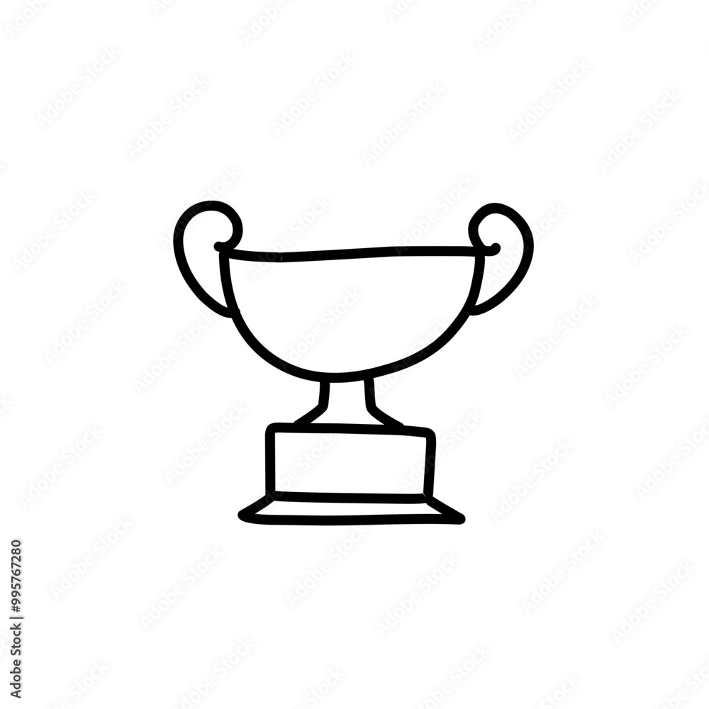 hand drawn trophy icon hand drawn trophy icon