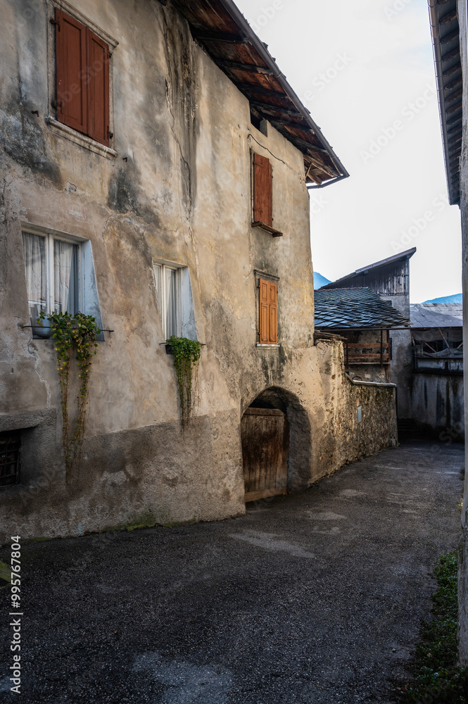 The town of Levico, pearl of Trentino. Christmas markets and nativity scenes along the streets. The town of Levico, pearl of Trentino. Christmas markets and nativity scenes along the streets.