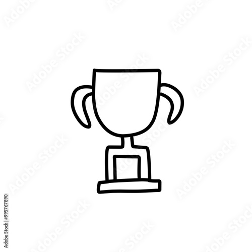 hand drawn trophy icon