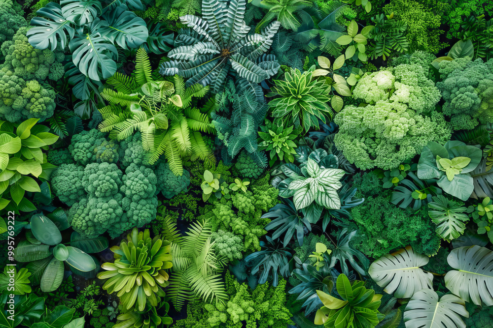Lush green wall creating refreshing natural atmosphere Lush green wall creating refreshing natural atmosphere