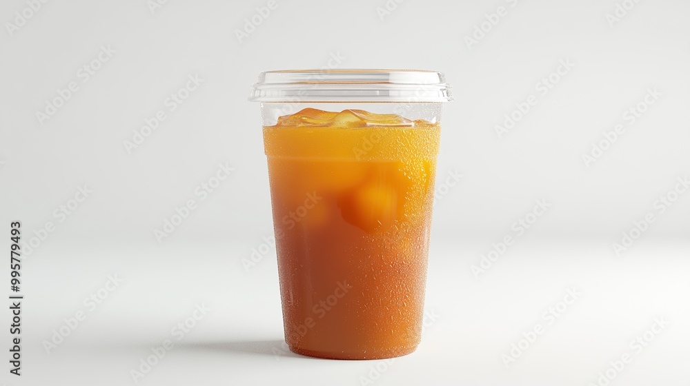 Iced tea in a clear cup with ice. Iced tea in a clear cup with ice.