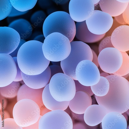 Close-up of microbial colonies growing under different light conditions photo