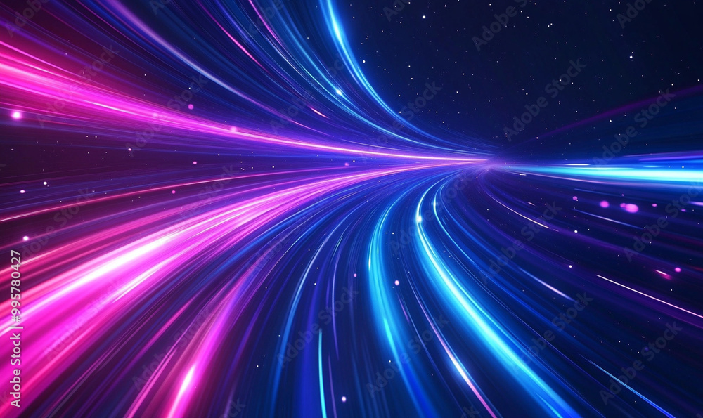 abstract speed technology background with dynamic blue and pink light trails creating sense of motion and energy in cosmic space abstract speed technology background with dynamic blue and pink light trails creating sense of motion and energy in cosmic space
