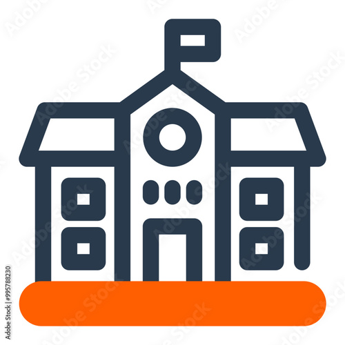 Iconic School Building Icon