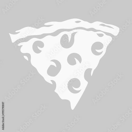 Margherita pizza on white background