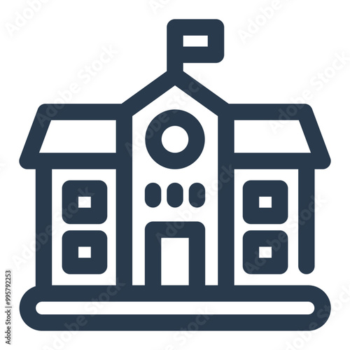 Iconic School Building Icon