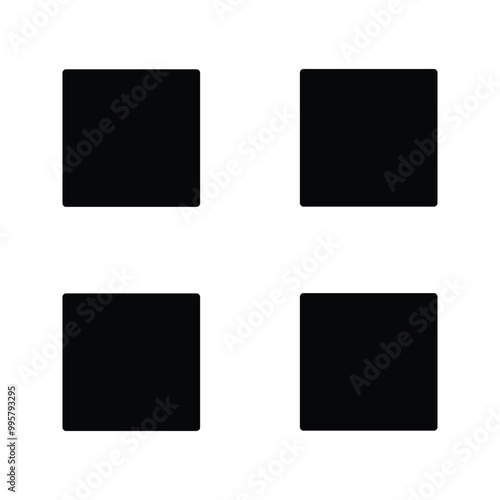 simple black and white application screen icons