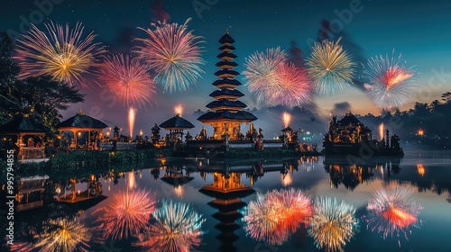 New Year's Eve Celebrations and Fireworks in Major Cities Around the World, Generative AI