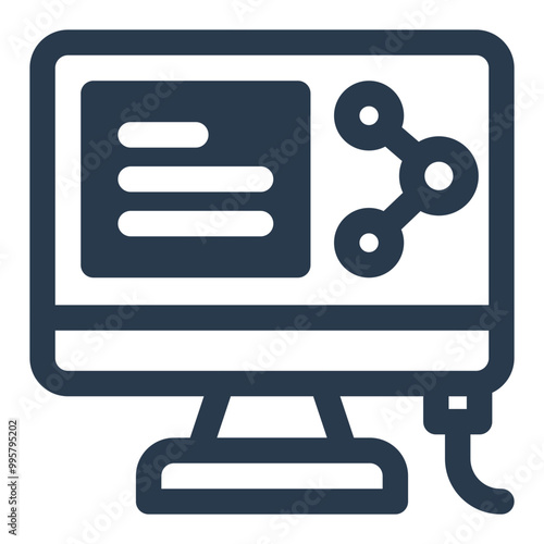 Computer Lab with Desktop Monitor Icon