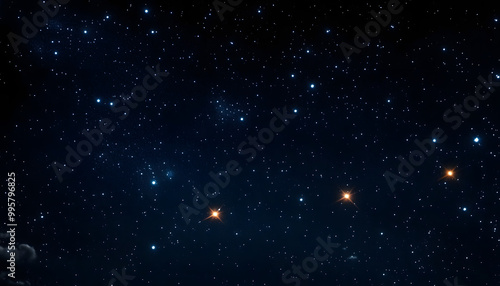 Wallpaper Mural twinkling stars in the dark night sky Torontodigital.ca