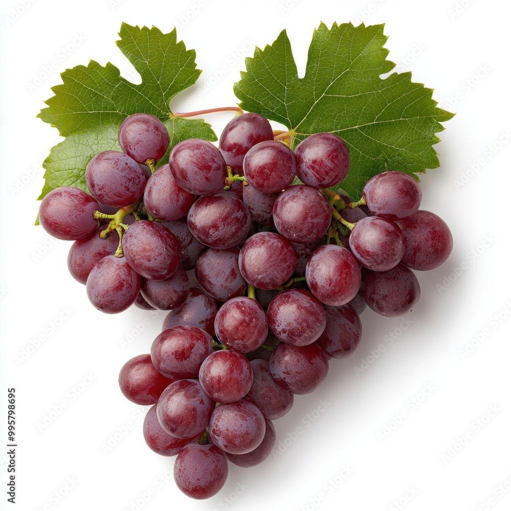 Fototapeta premium A photostock images of fresh bunch of grapes isolated on a clean white background